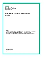 Предварительный просмотр 1 страницы HPE XP7 Automation Director User Manual