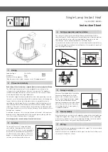 Предварительный просмотр 1 страницы HPM BH1WE Instruction Sheet