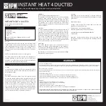 Предварительный просмотр 2 страницы HPM Instant Heat 4 Ducted Product Information