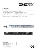 HQ Power VDSCO1 User Manual preview