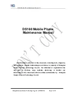 HQ DS160 Maintenance Manual предпросмотр