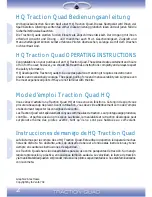 Preview for 2 page of HQ Traction Quad Operating Instructions Manual