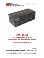 HR SP-HD-2A User Manual preview