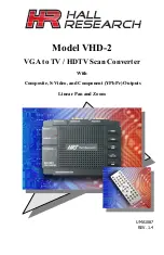 HR VHD-2 User Manual предпросмотр