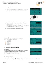 Preview for 18 page of HRS AQUASAVE A6 Series Operating Instructions Manual