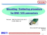 Предварительный просмотр 1 страницы HRS BNC75 Series Mounting Procedure