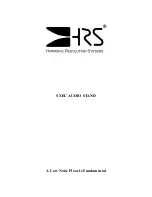 HRS SXRC AUDIO STAND Manual preview