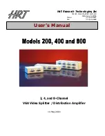 Preview for 1 page of HRT 200 User Manual