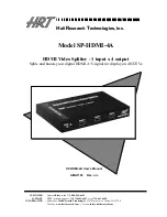 HRT SP-HDMI-4A User Manual предпросмотр