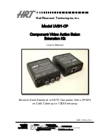 Предварительный просмотр 1 страницы HRT UVB1-CP User Manual