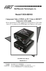 HRT VHD-HDMI User Manual preview