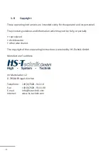 Preview for 8 page of HS-Technik HST-MV3-02 Operating Instructions Manual