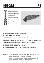 HSGM HSG-0 Operating Instructions Manual preview