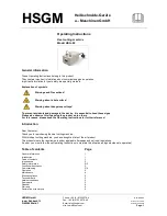 HSGM HSG-00 Operating Instructions Manual preview