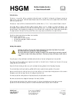 Предварительный просмотр 2 страницы HSGM HSG-00 Operating Instructions Manual