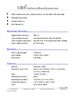 Preview for 3 page of HSI HuddleCam-HD 10X User Manual