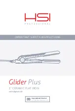 HSI Professional Glider Plus Manual preview
