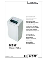 Preview for 1 page of HSM 125.2 Operating Instructions Manual