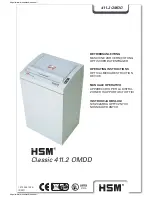 HSM Classic 411.2 OMDD Operating Instructions Manual preview