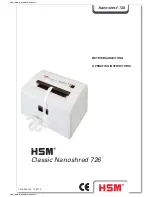 Preview for 1 page of HSM Classic Nanoshred 726 Operating Instructions Manual