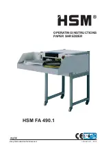 HSM FA 490.1 Operating Instructions Manual preview