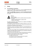 Предварительный просмотр 9 страницы HSM FP 1500 Operating Instructions Manual