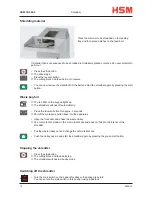 Preview for 10 page of HSM HSM FA 400.2 Operating Manual