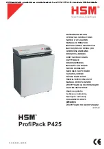 Предварительный просмотр 1 страницы HSM ProfiPack P425 Operating Instructions Manual