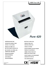 Preview for 2 page of HSM Pure 420 Operating Instructions Manual