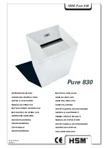 HSM Pure 830 Operating Instructions Manual preview