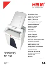 HSM SECURIO AF 350 Operating Instructions Manual preview