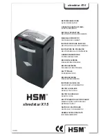 Предварительный просмотр 1 страницы HSM shredstar X15 Operating Instructions Manual