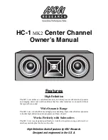 Предварительный просмотр 1 страницы HSU HC-1 MK2 Owner'S Manual