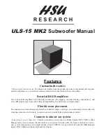 Preview for 1 page of HSU Research ULS-15 MK2 User Manual