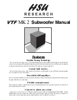 Предварительный просмотр 1 страницы HSU VTF-2 Manual