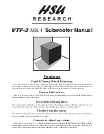 HSU VTF-3 MK 4 Manual preview