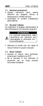 Preview for 6 page of HT Italia HT52 User Manual