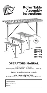 Предварительный просмотр 1 страницы HTC HRT-68 Assembly Instructions Manual