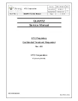 HTC QUARTZ Service Manual предпросмотр