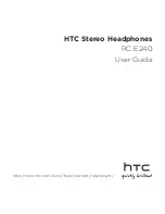 Предварительный просмотр 1 страницы HTC Stereo Headphones User Manual