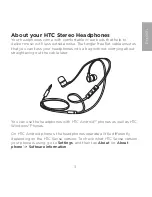 Предварительный просмотр 3 страницы HTC Stereo Headphones User Manual