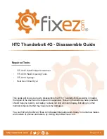 HTC Thunderbolt 4G Disassemble Manual preview