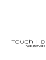 Предварительный просмотр 1 страницы HTC TOUCH HD Quick Start Manual