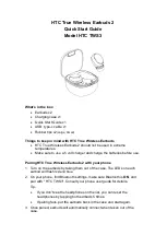 HTC TWS3 Quick Start Manual предпросмотр