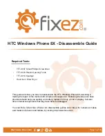 HTC Verizon windows phone 8X Disassemble Manual предпросмотр