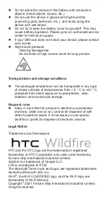 Предварительный просмотр 5 страницы HTC Wildfire E ultra Quick Start Manual