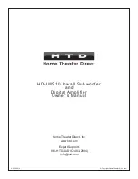 HTD HD-IWS10 Owner'S Manual предпросмотр