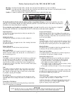 Предварительный просмотр 2 страницы HTD MC-66 Multi-Zone Owner'S Manual