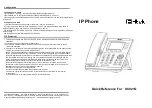 Предварительный просмотр 2 страницы Htek UC921G Quick Reference