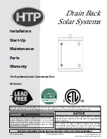 HTP Drain Back Installation, Start-Up, Maintenance, Parts, Warranty preview